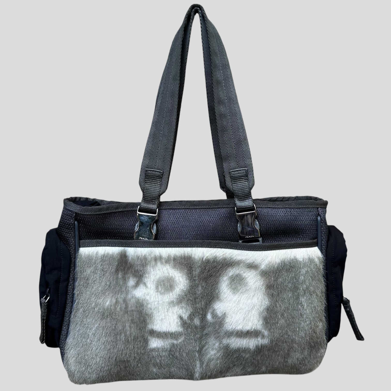 Prada Sport 2004 Eskimo Goat Fur Technical Handbag – Warmwaves