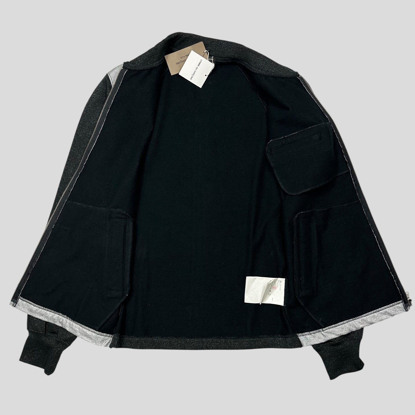 CDG Homme 2011 Silver Glitter Tri-pocket Work Jacket - L (M)