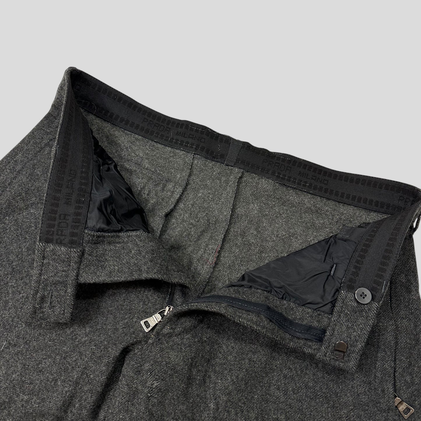 Prada Sport AW99 Heavy Wool Baggy Work Trousers - IT50