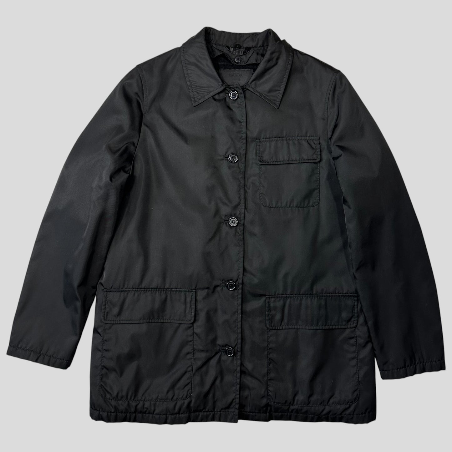 Prada Milano 1999 3 in 1 Mink Fur Ballistic Nylon Chore Coat - M
