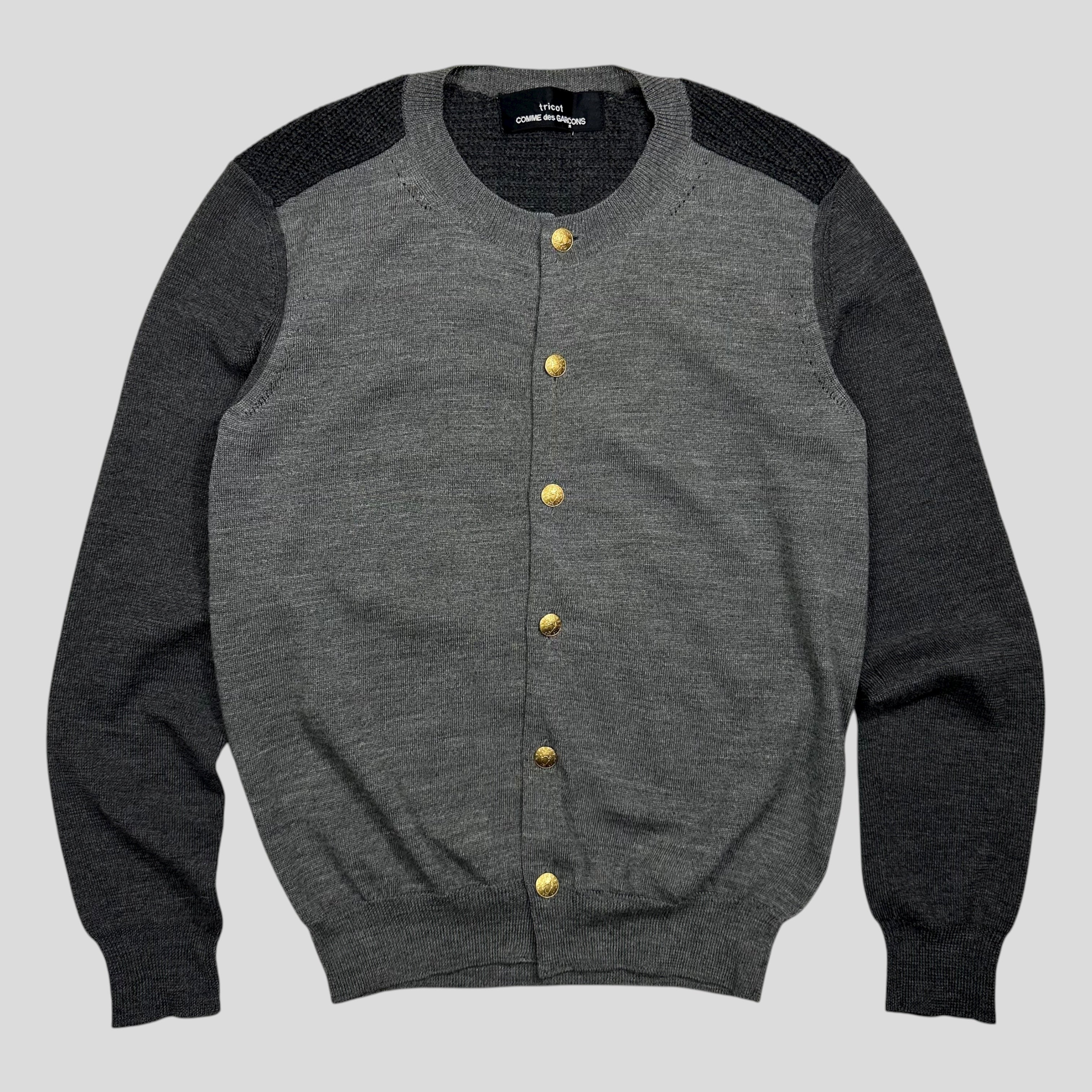 Comme Des Garçons Tricot 2011 Panelled Textured Cardigan - S