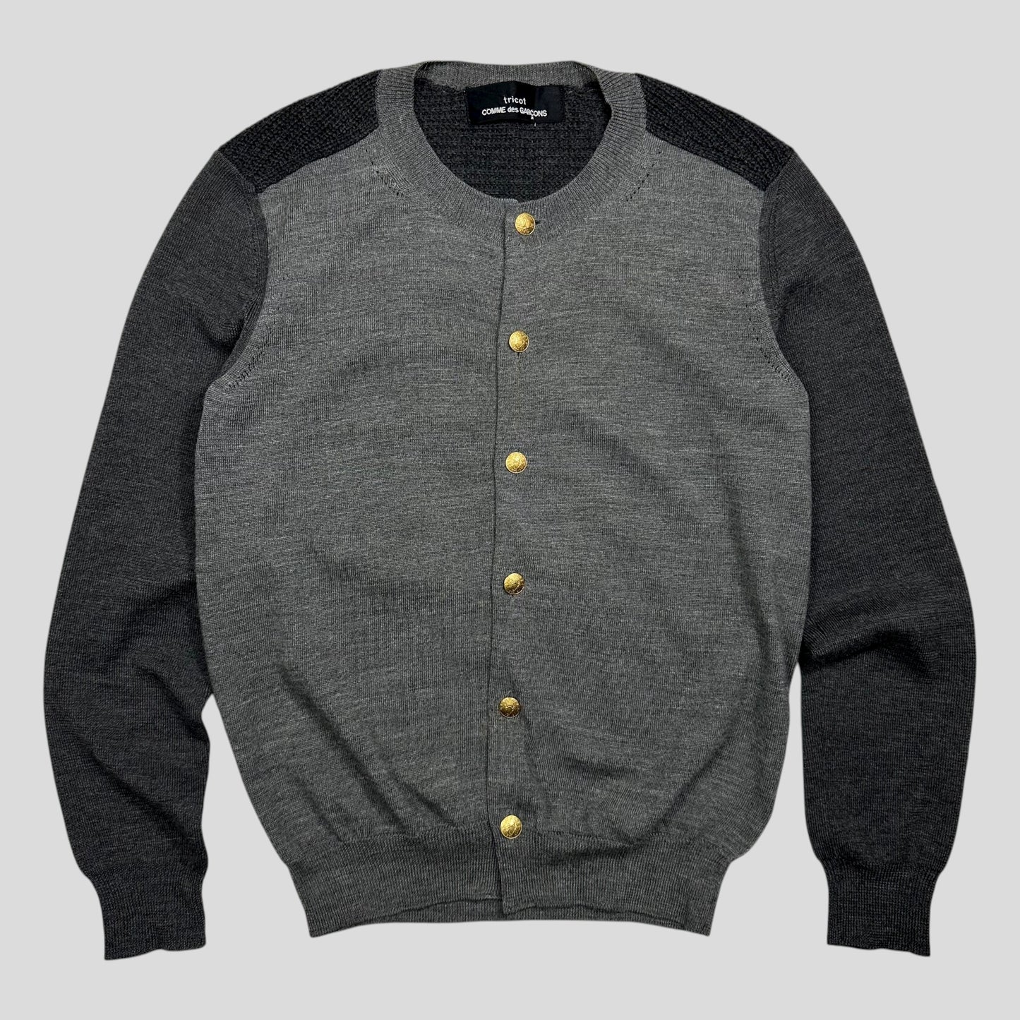 Comme Des Garçons Tricot 2011 Panelled Textured Cardigan - S