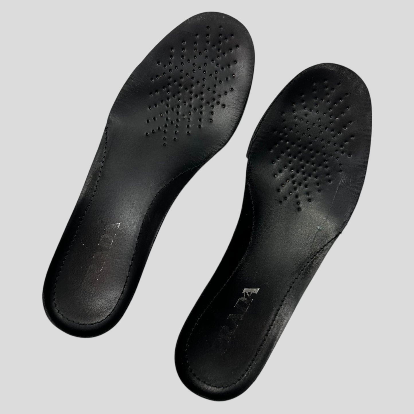 Prada 2018 Mechano Nero Voyage Rubber + Leather Logo Trainers - UK8.5/9