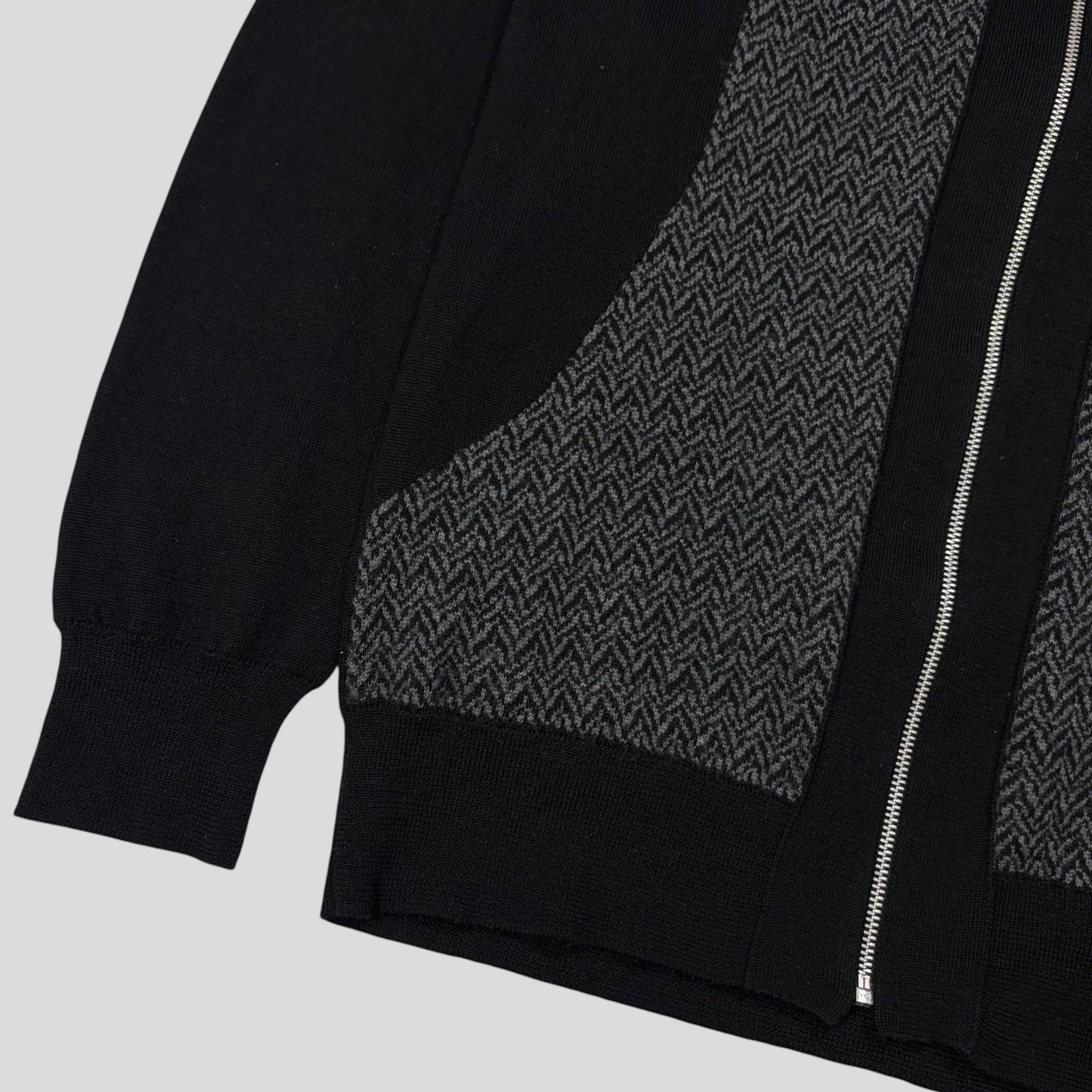 Comme Des Garçons SHIRT Wool Panelled Cardigan Jacket - S/M
