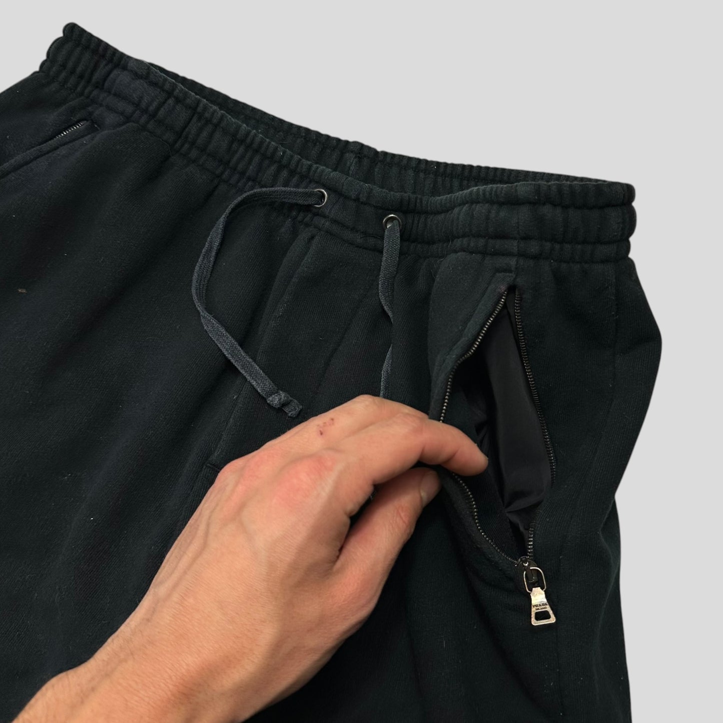 Prada Sport 2006 Black Cotton Jogger Tracksuit Bottoms - M/L