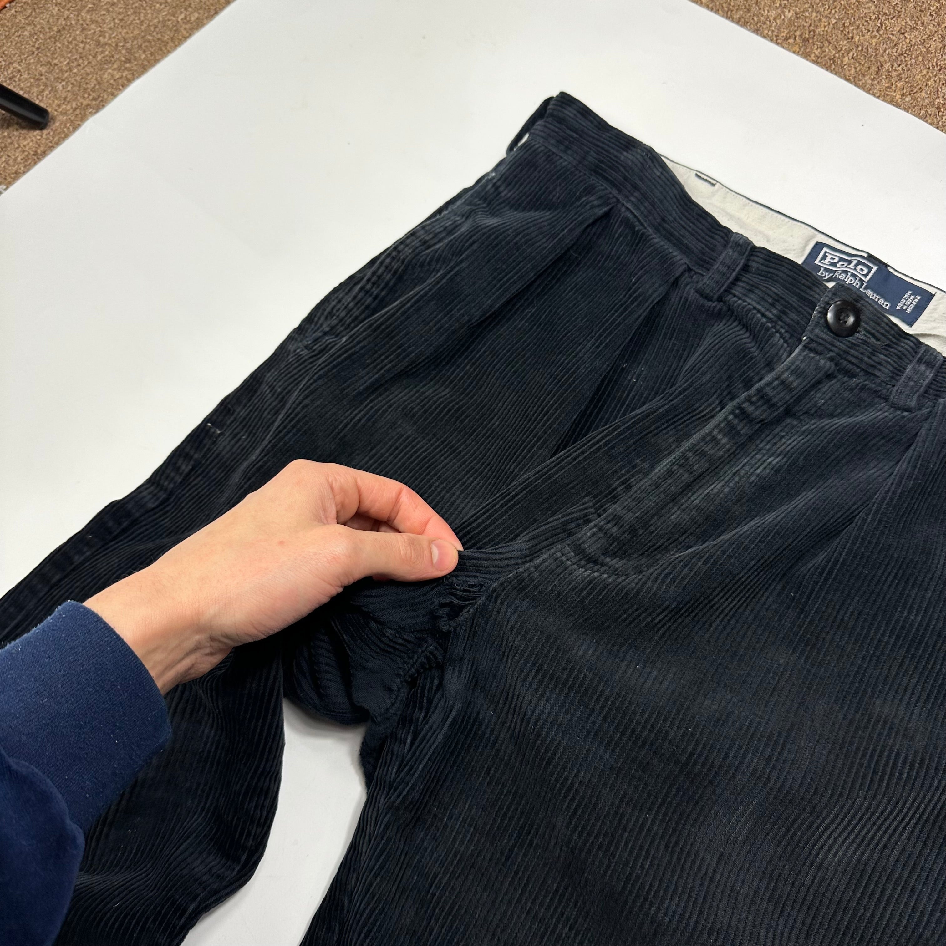 Ralph Lauren 90's Polo Jumbo Corduroy Baggy Andrew Trousers - 34