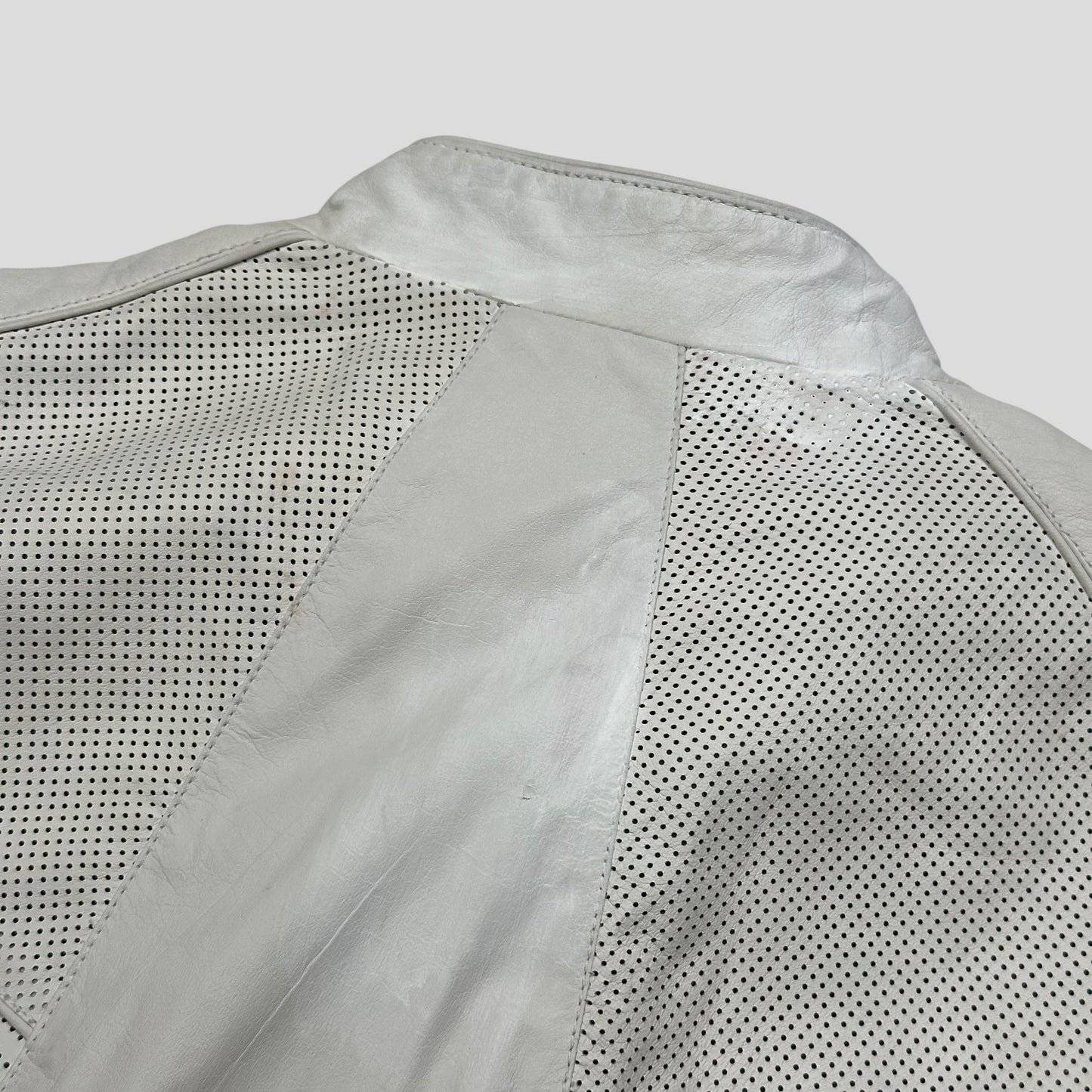 Gucci 2010 Nappa Leather Café Racer Perforated Panelled Biker Jacket - IT52 (M)