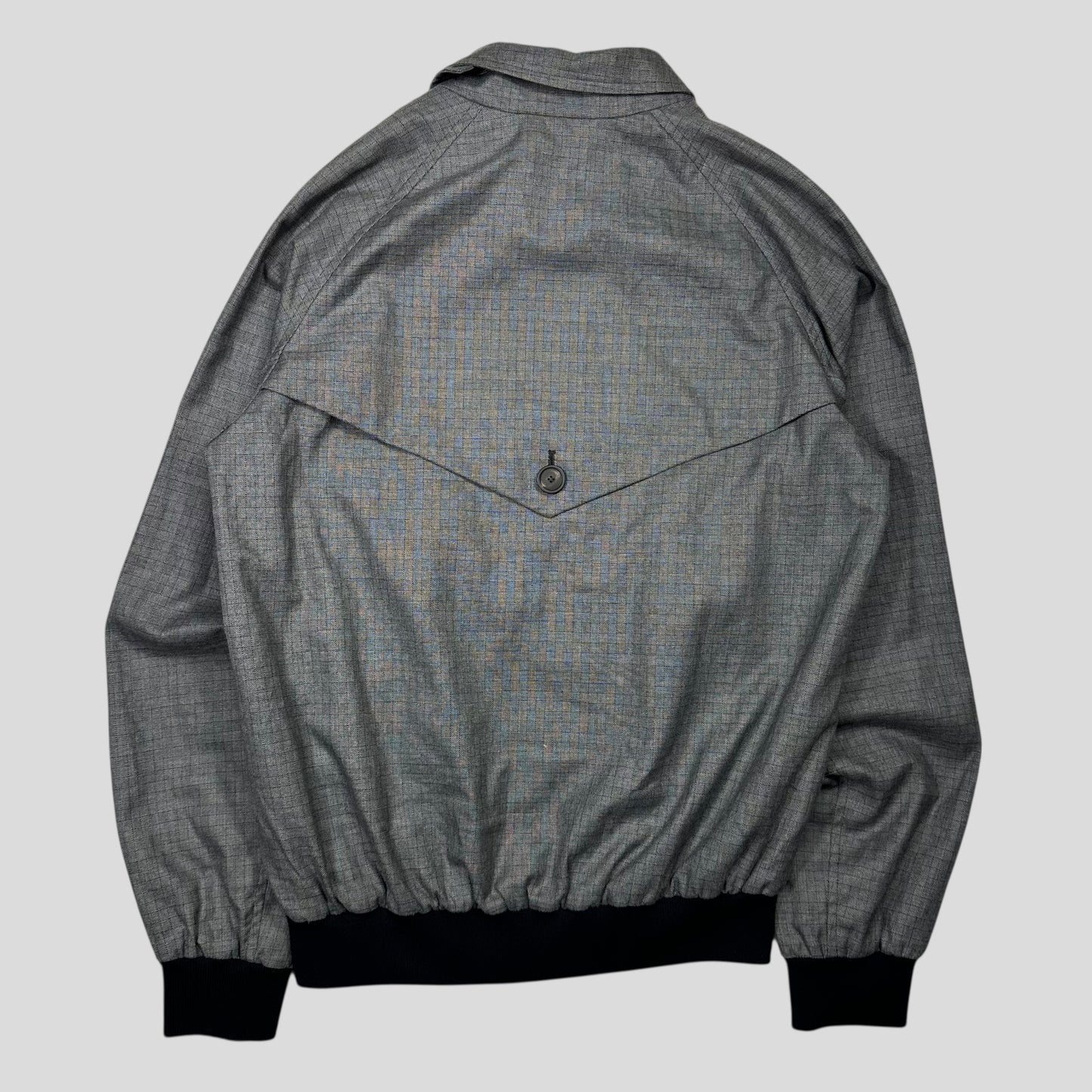 Hardy Amies AW07 Ripstop Grid Asymmetrical Harrington Jacket - M