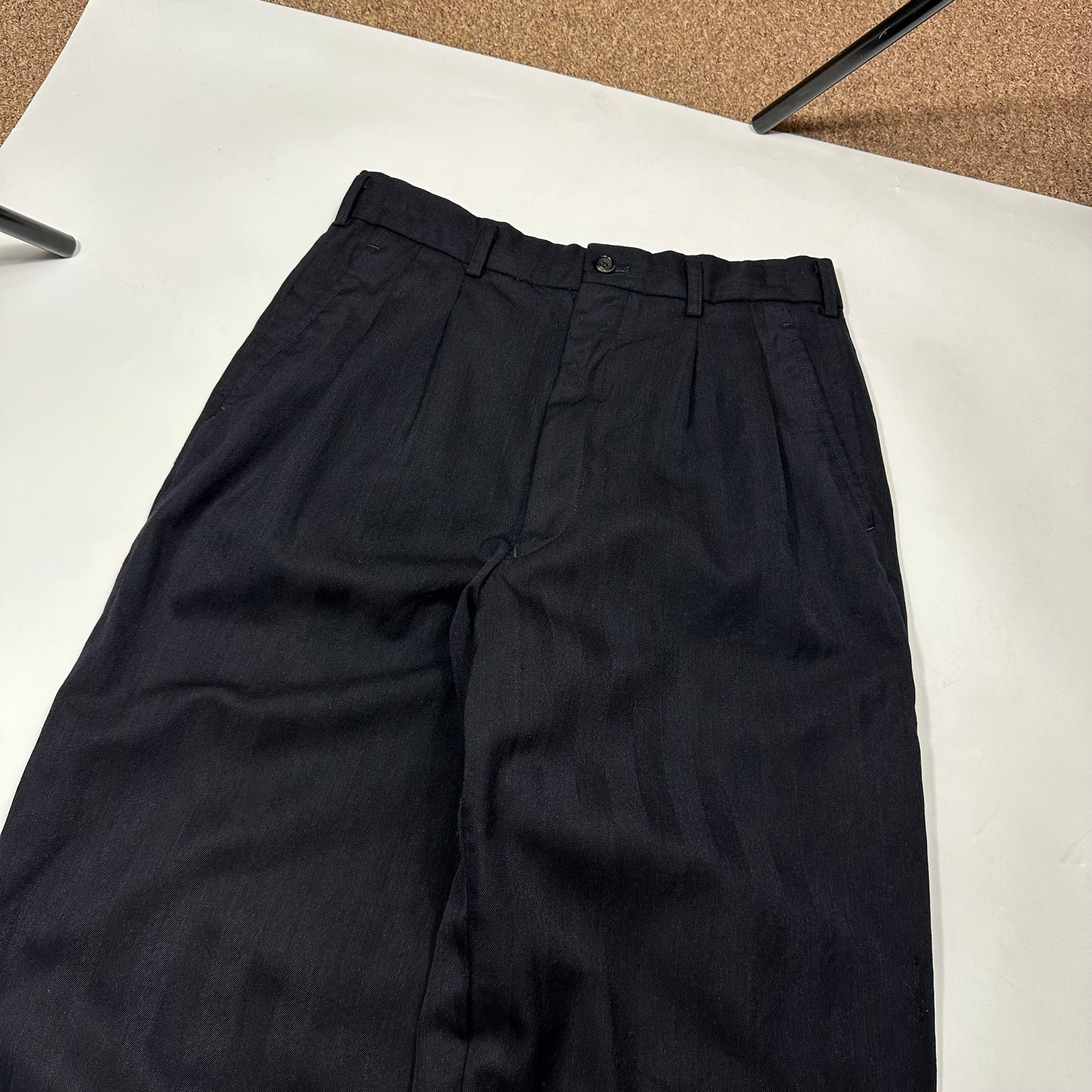 Comme Des Garçons Homme Deux 1996 Striped Wool Pleated Trousers - M (30)