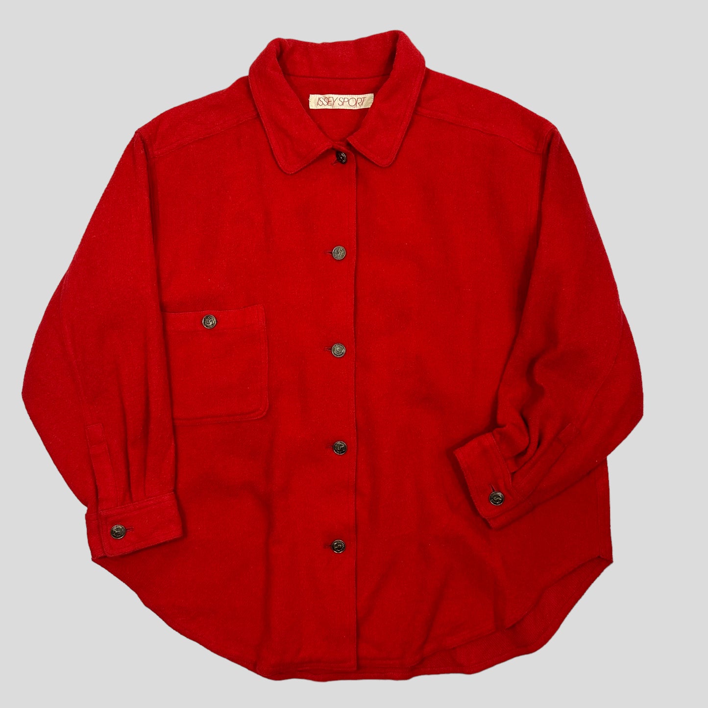 Issey Sport 70’s Heavy Wool Anchor Button Shirt - M/L