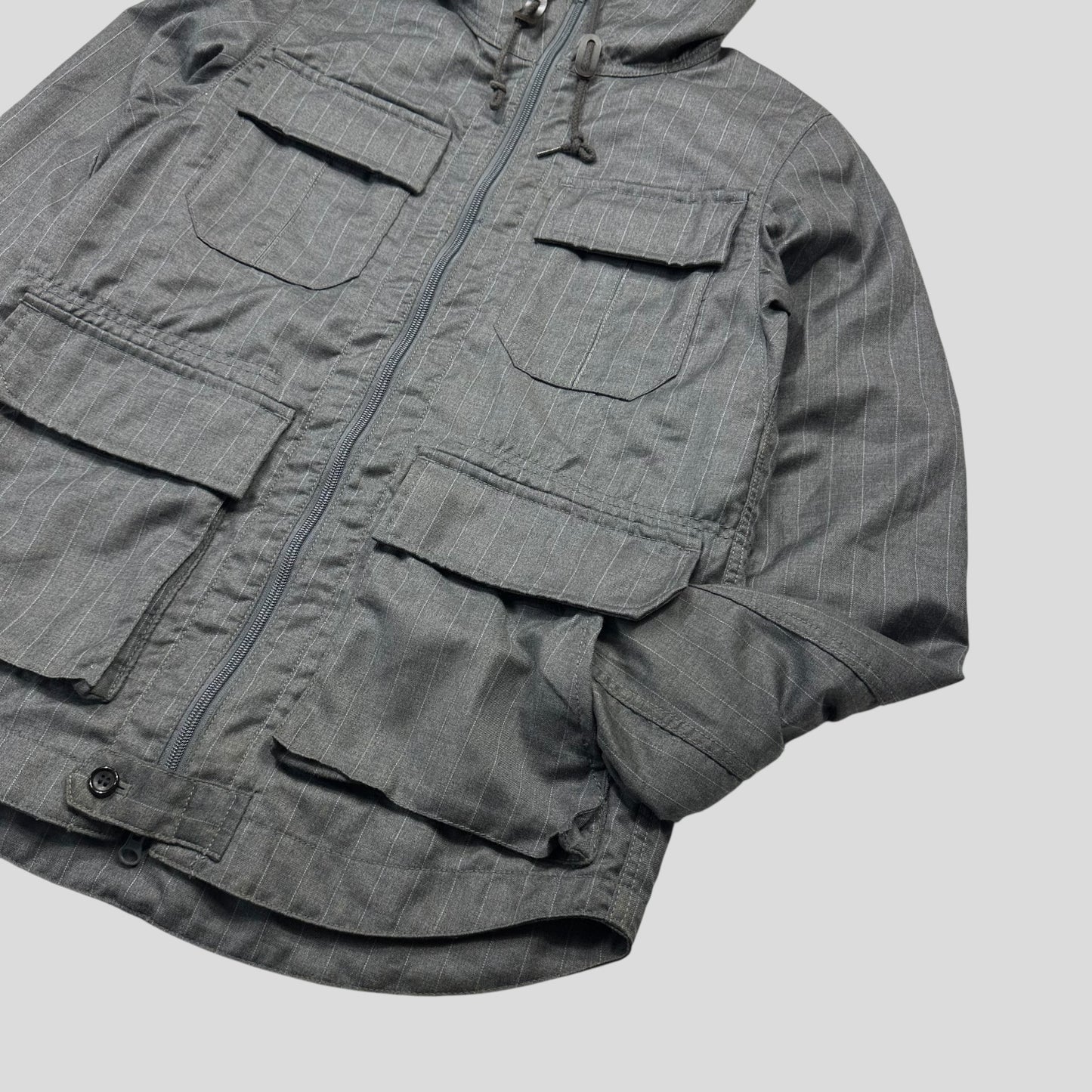 Comme Des Garçons Homme 2011 Pinstripe Weatherproof Wool Jacket - S