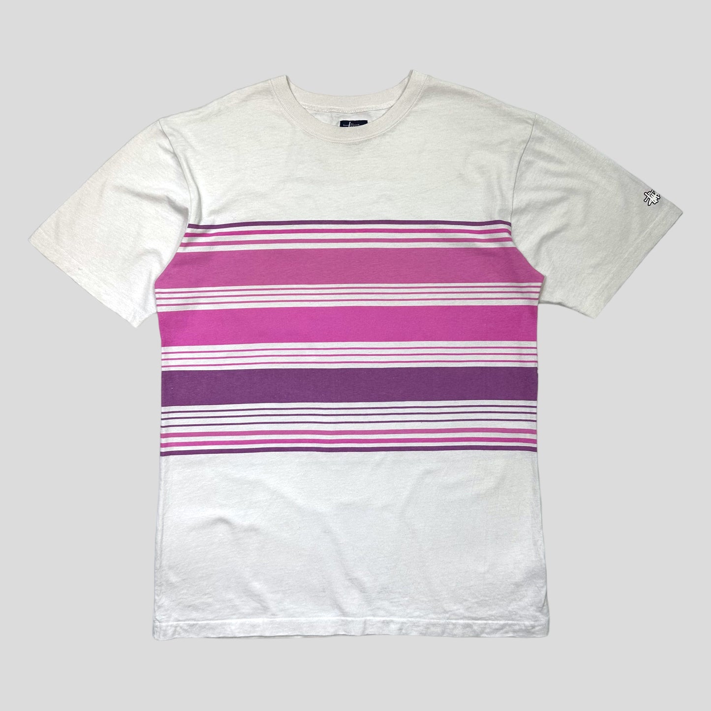 Stussy 90’s Striped Stock Logo T-shirt - L