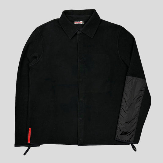 Prada Sport 00’s Nylon Panelled Stash Pocket Collared Ski Fleece - XL