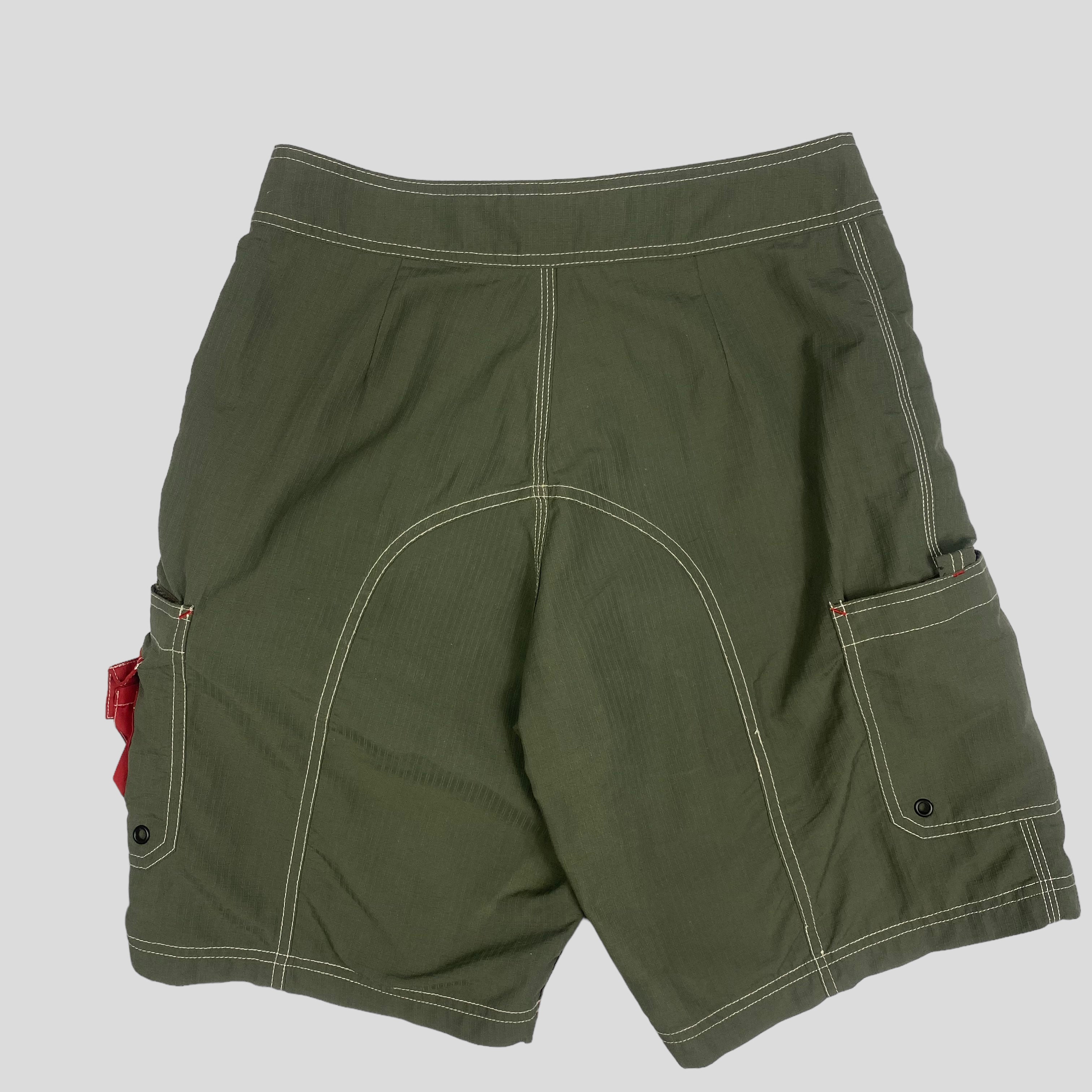 Stussy 2001 Prada Sport Rip Nylon Cargo Shorts 30