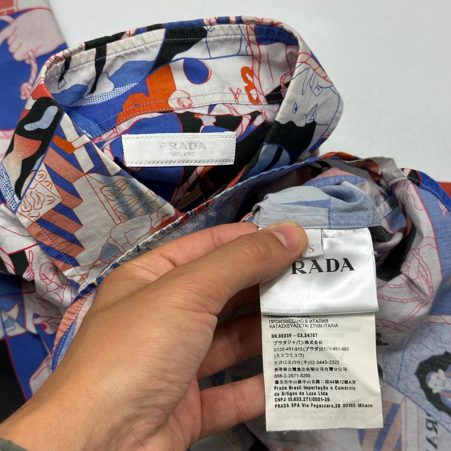Prada SS17 Rope Print Button Down Shirt - S/M