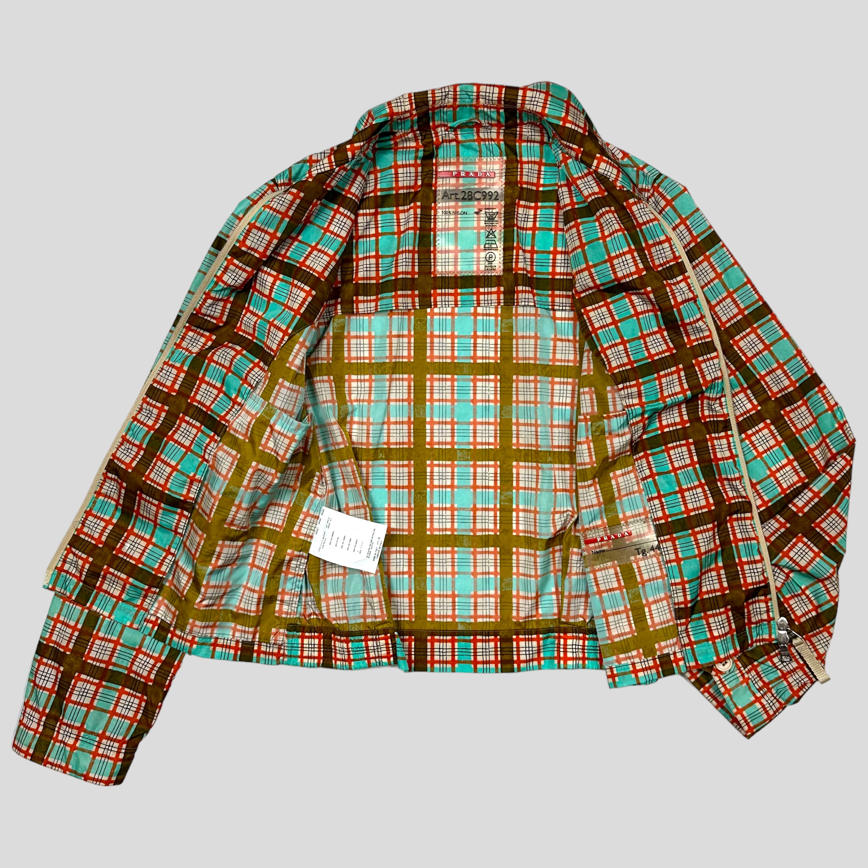 Prada Sport 2008 Nylon Neo-Checkered Jacket - S – Warmwaves