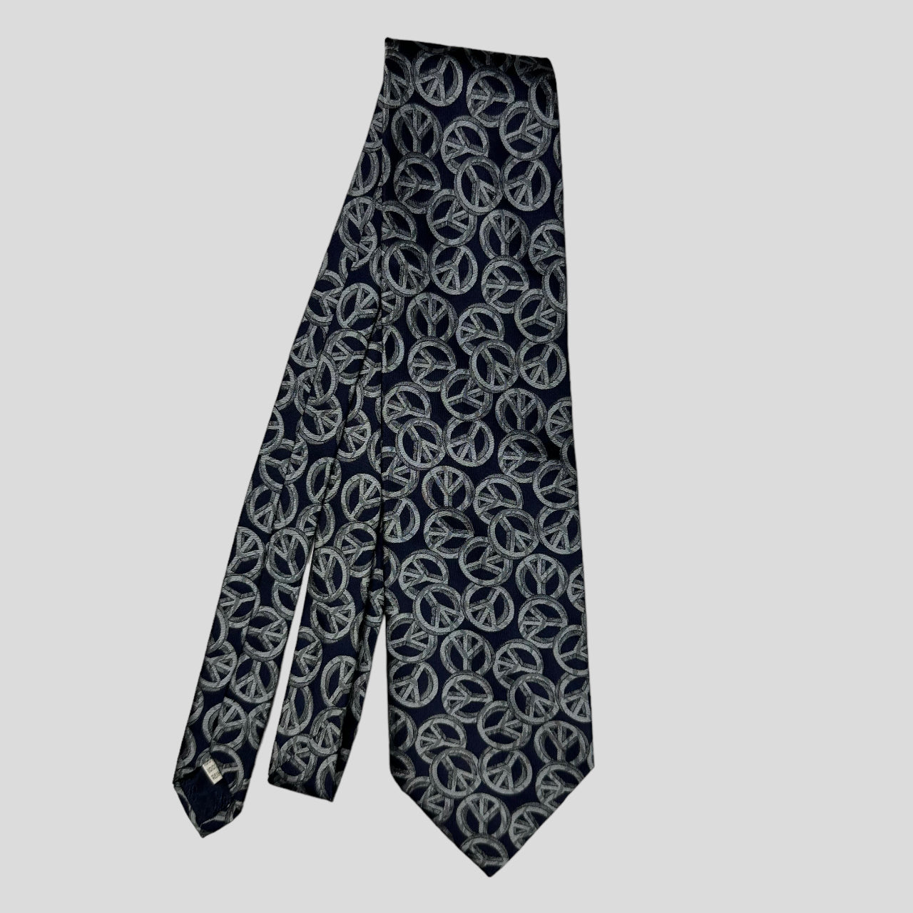 Moschino 90’s Silk Peace Print Tie