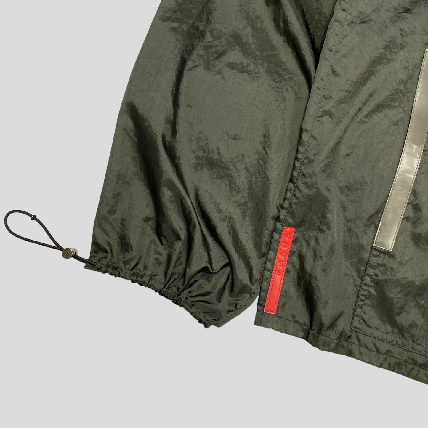 Prada Sport SS00 Convertible Khaki Transparent Jacket - IT50 (L)