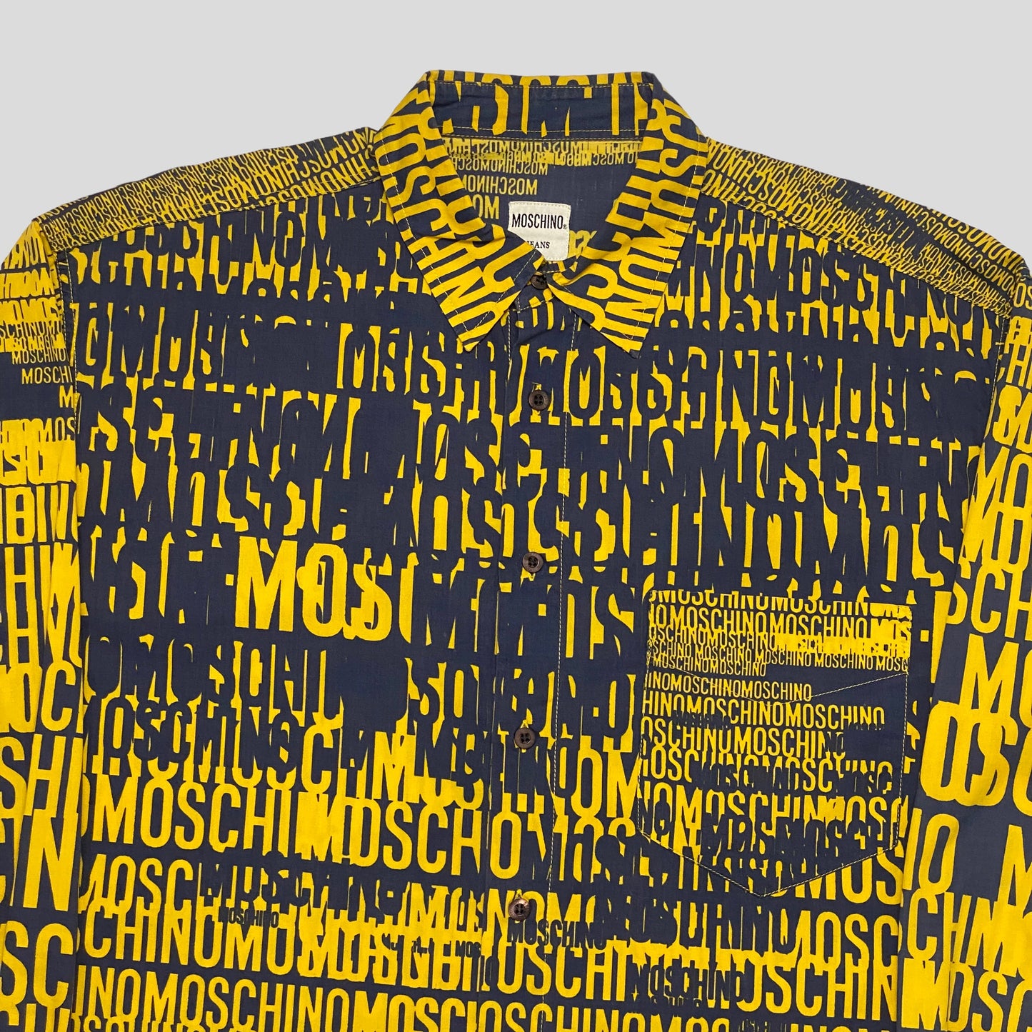Moschino Jeans 1996 Crazy Monogram Shirt - L