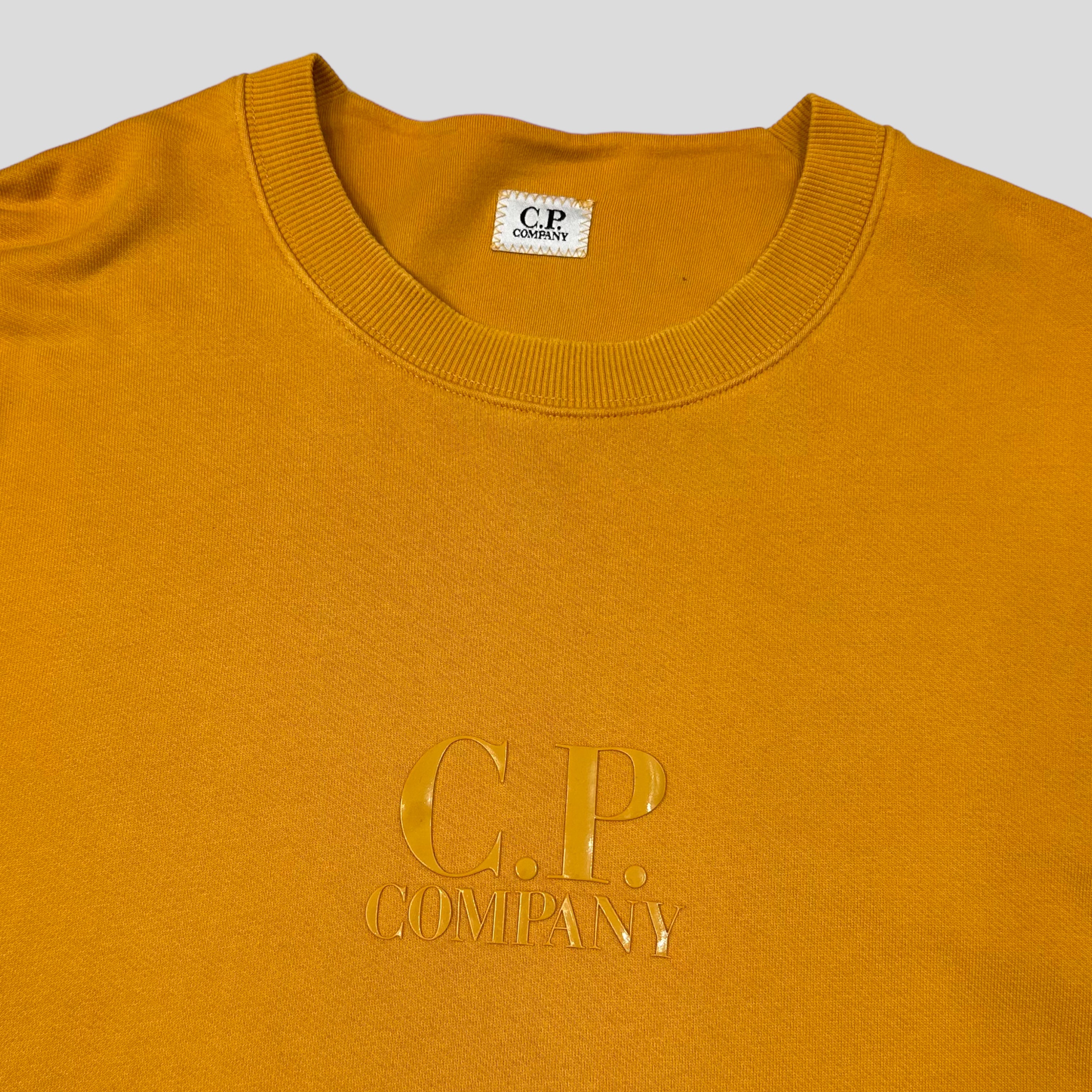 Cp company outlet rubberised logo sweatshirt