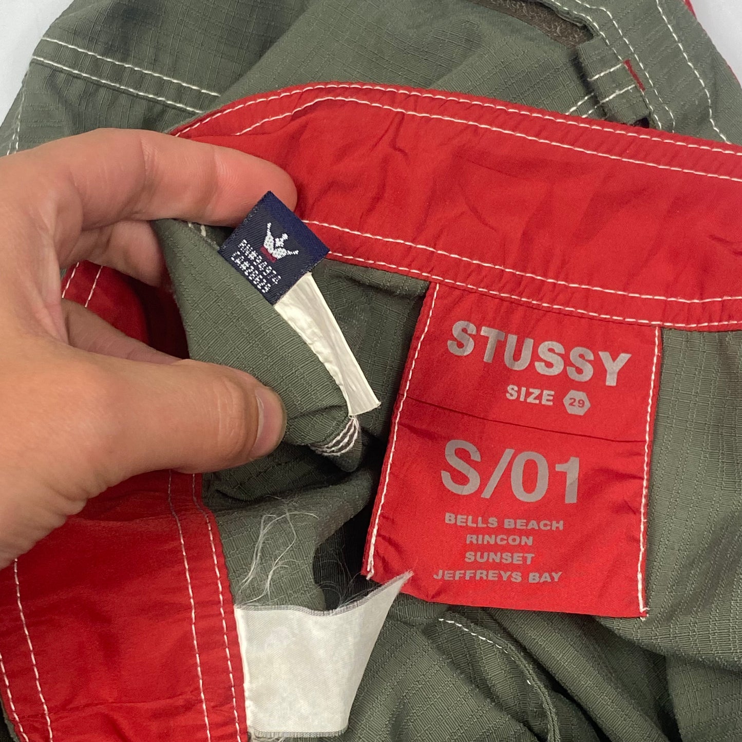 Stussy 2001 “Prada Sport” Rip Nylon Cargo Shorts - 30