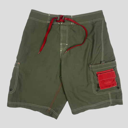 Stussy 2001 “Prada Sport” Rip Nylon Cargo Shorts - 30