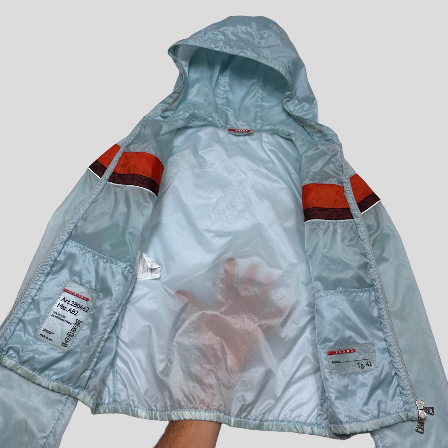Prada Sport 00’s Transparent Baby Blue Jacket - S