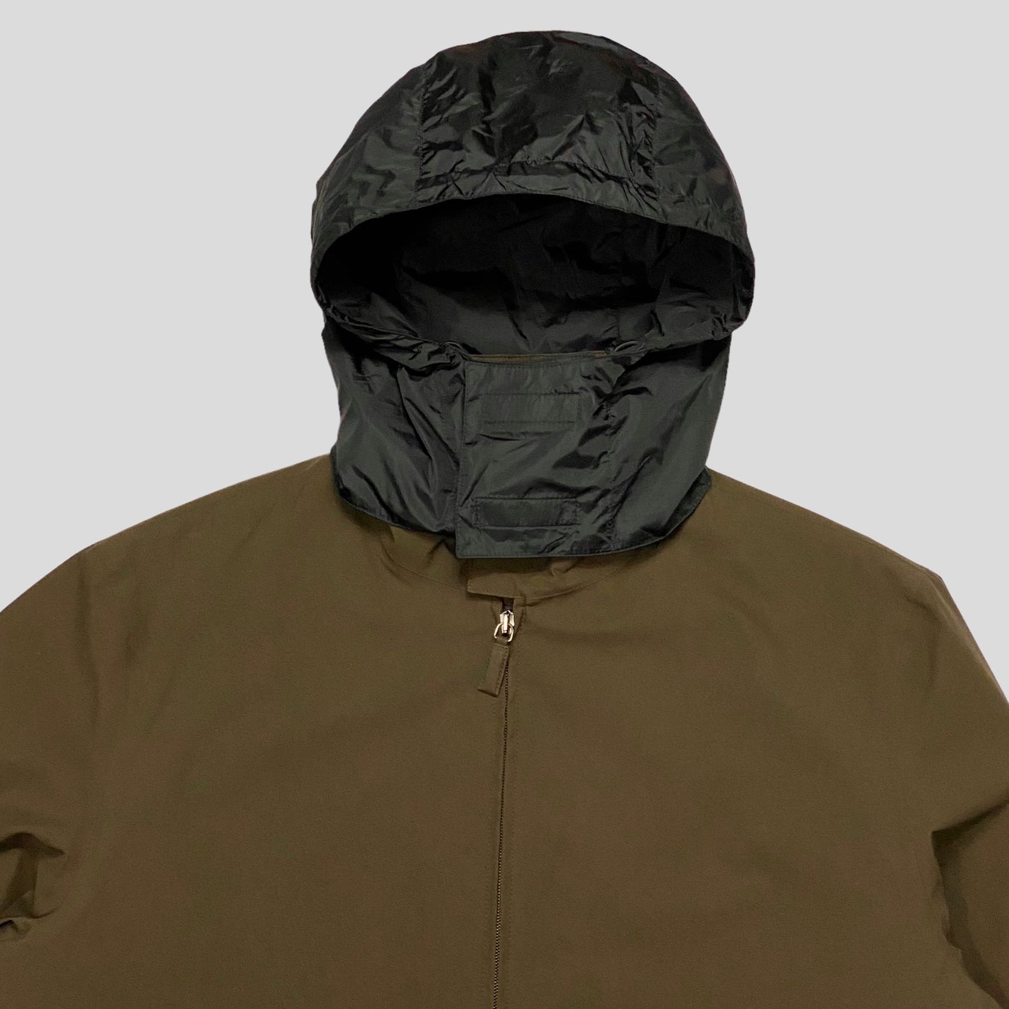 Prada AW01 Insulated Goretex Jacket with Nylon Pocket Hood - XL