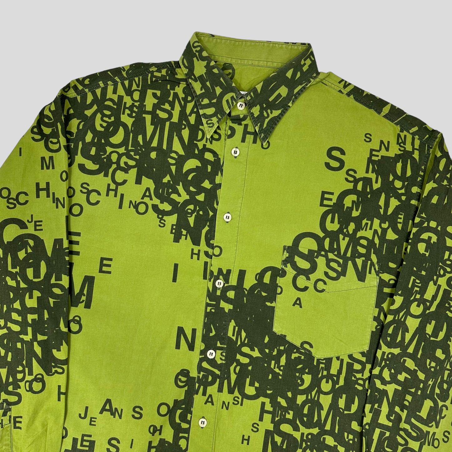 Moschino Jeans 00’s Cryptography Green Shirt - XL