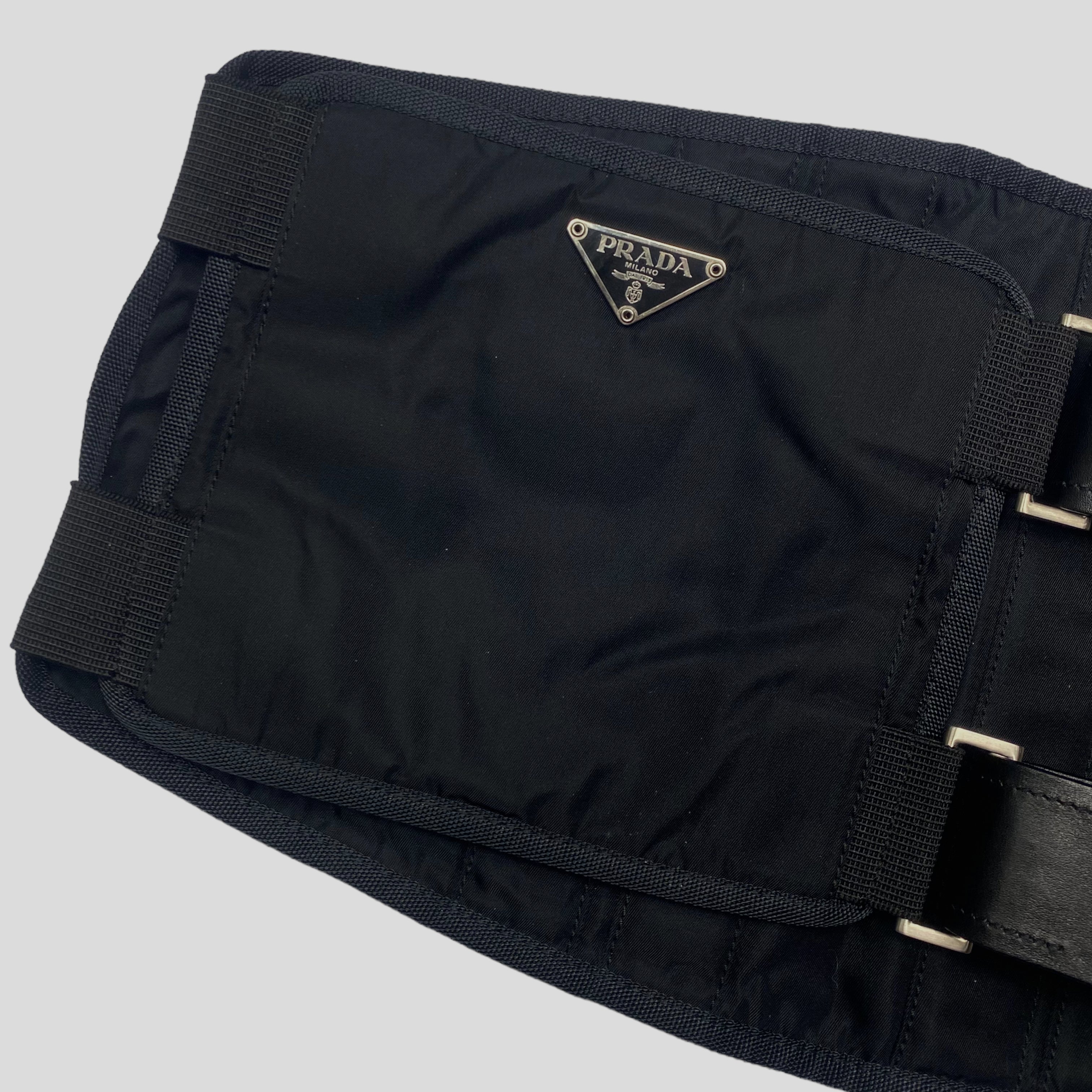 Prada 1999 Nylon Tactical Belt Bag XS S