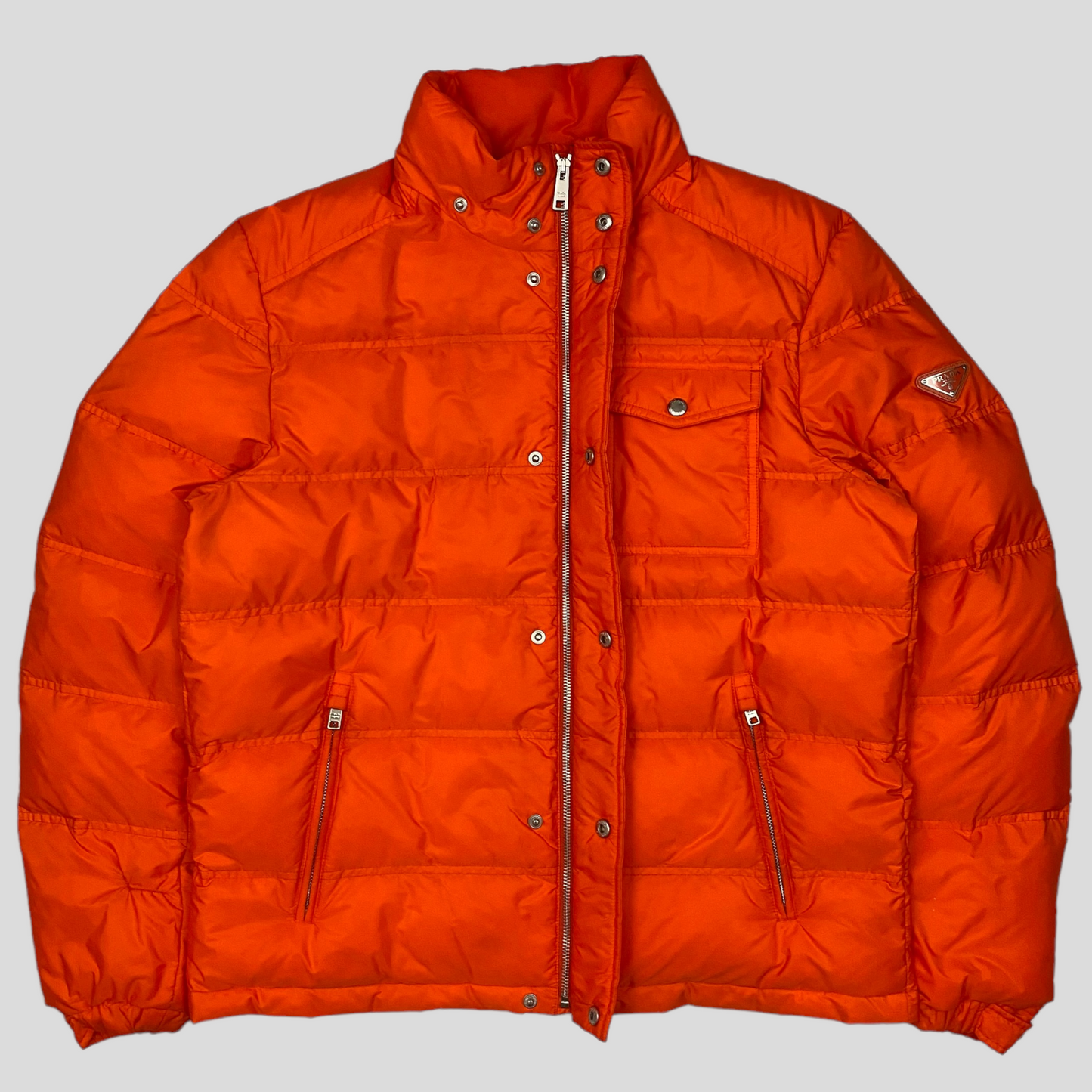 Prada Milano 2020 Orange Nylon Puffer Jacket - IT56 (L/XL)