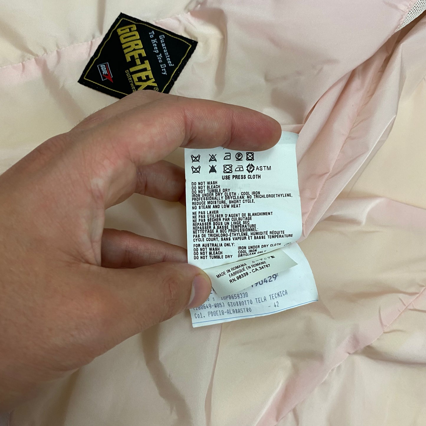 Prada Sport 00’s Dusty Pink Goretex Technical Jacket - IT42