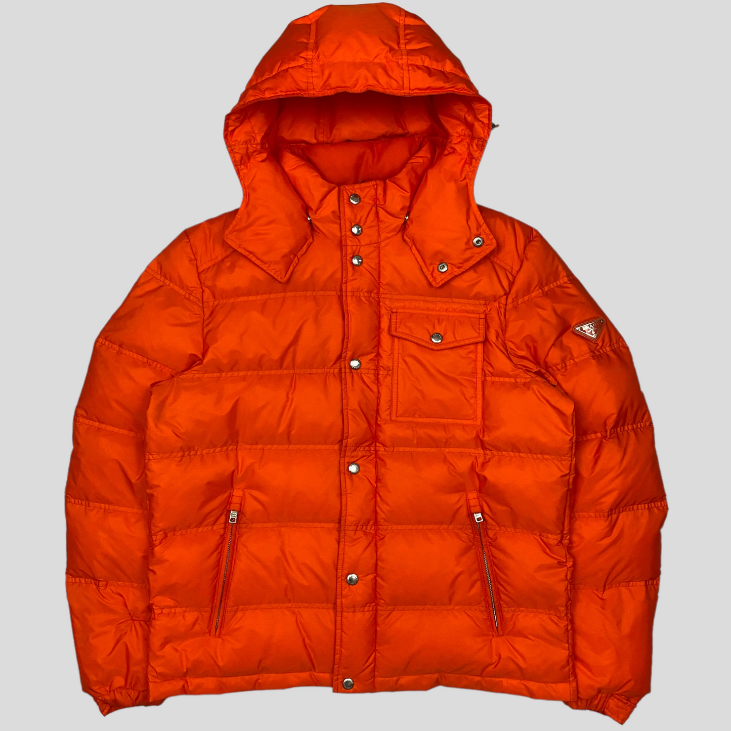 Prada Milano 2020 Orange Nylon Puffer Jacket - IT56 (L/XL)