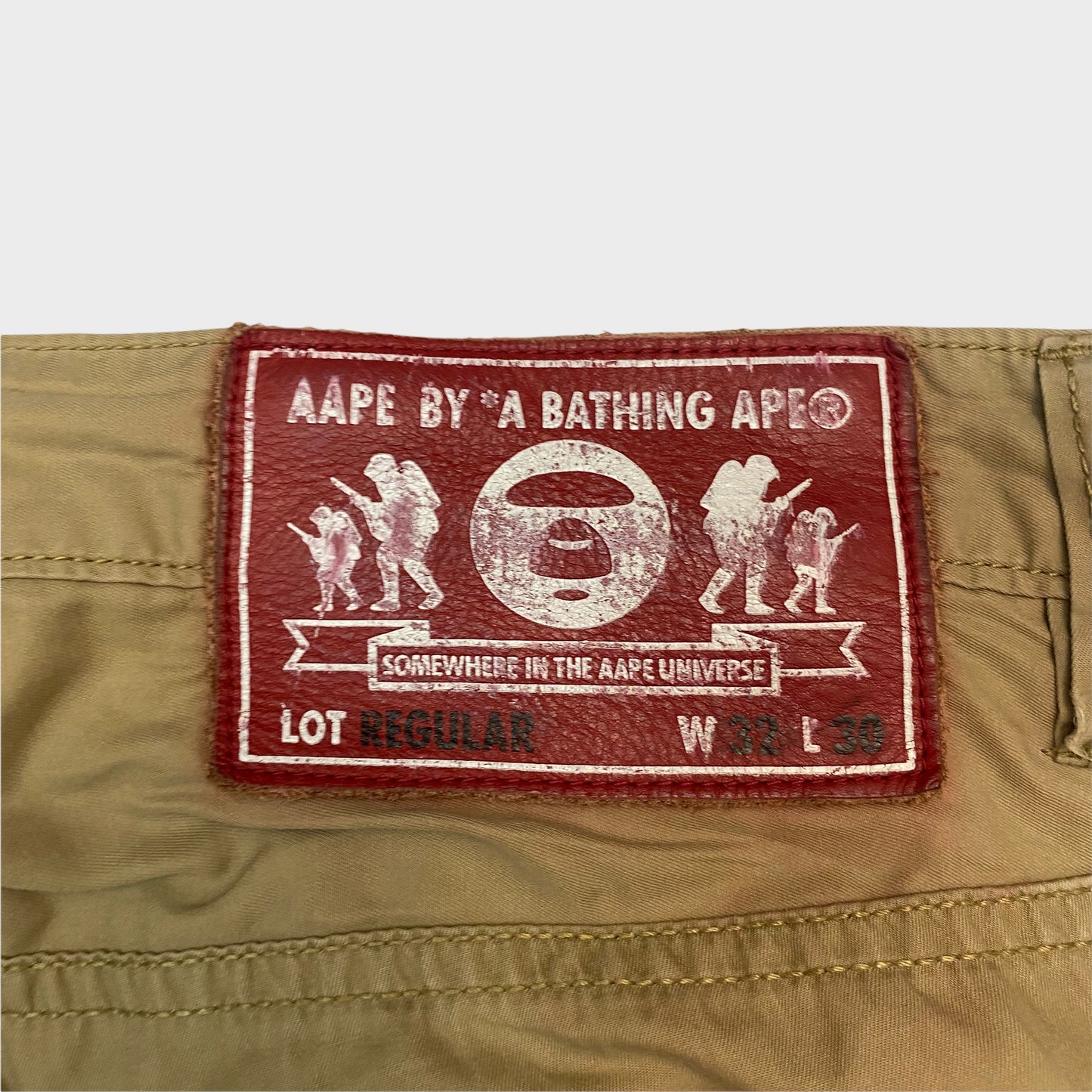 Bape Aape desert camo logo trousers - w34