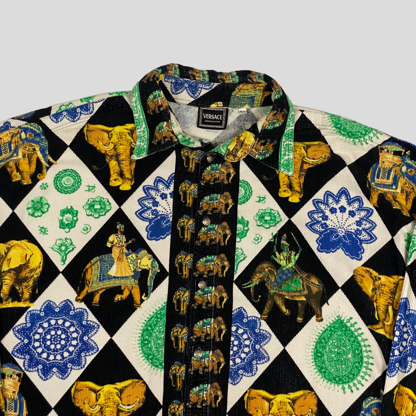 Versace VJC 90’s Corduroy Elephant Shirt - XL
