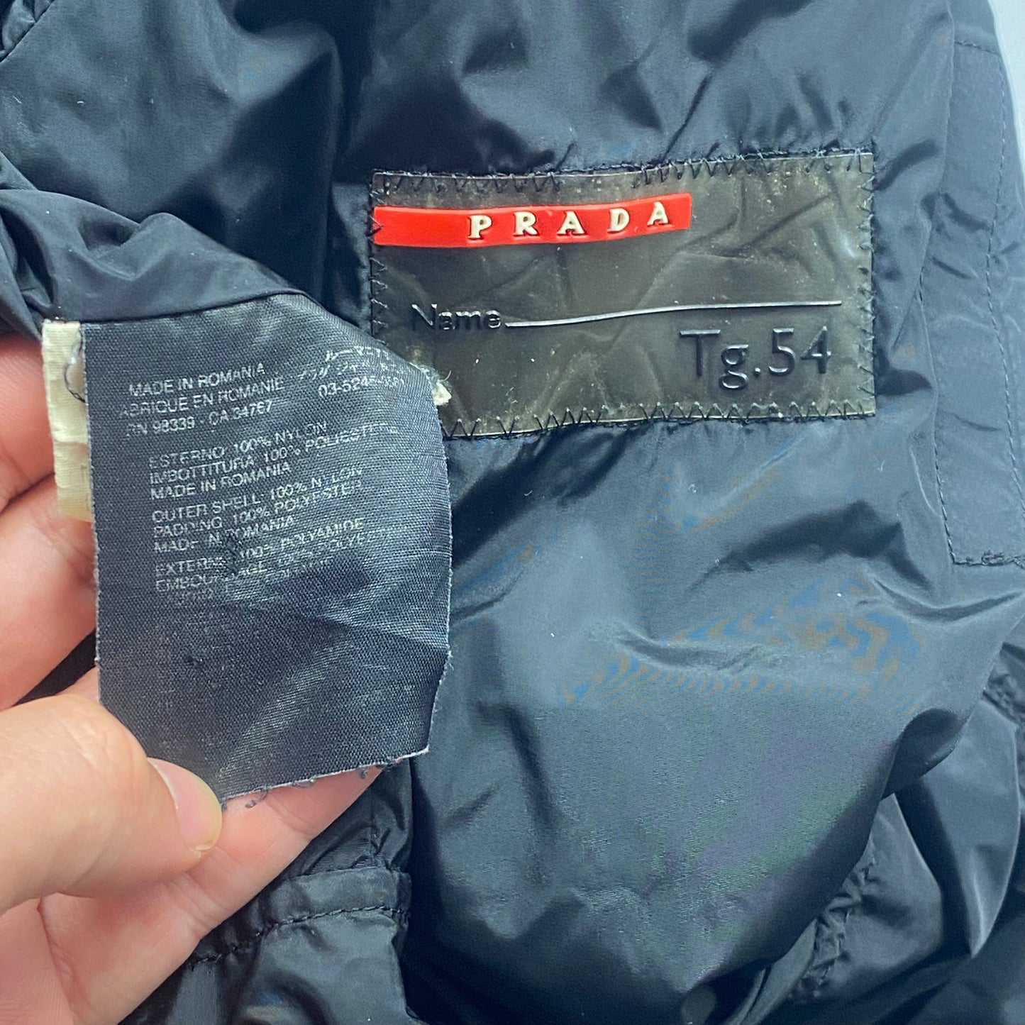 Prada Sport 2001 Balaclava Nylon Down Jacket - XL