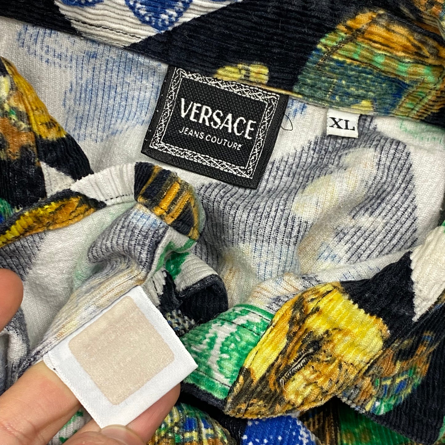 Versace VJC 90’s Corduroy Elephant Shirt - XL