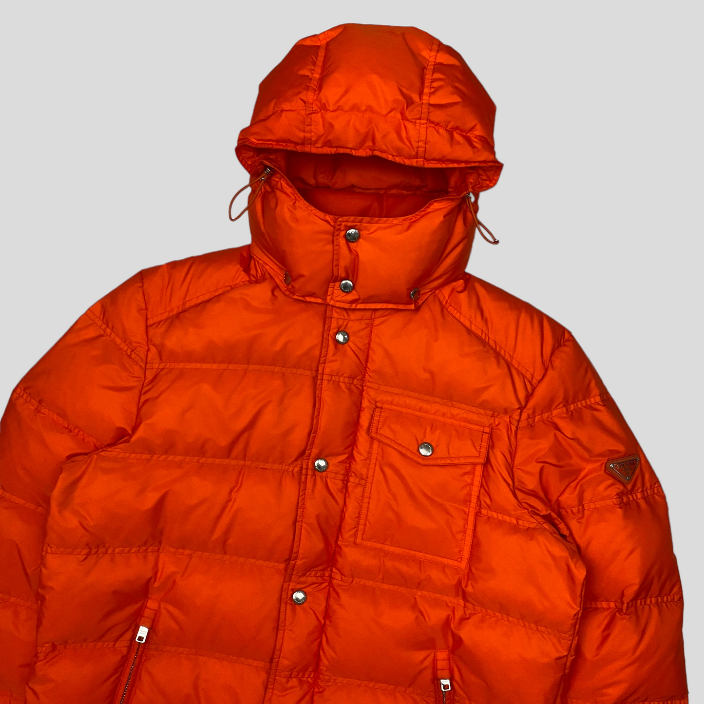 Prada Milano 2020 Orange Nylon Puffer Jacket - IT56 (L/XL)
