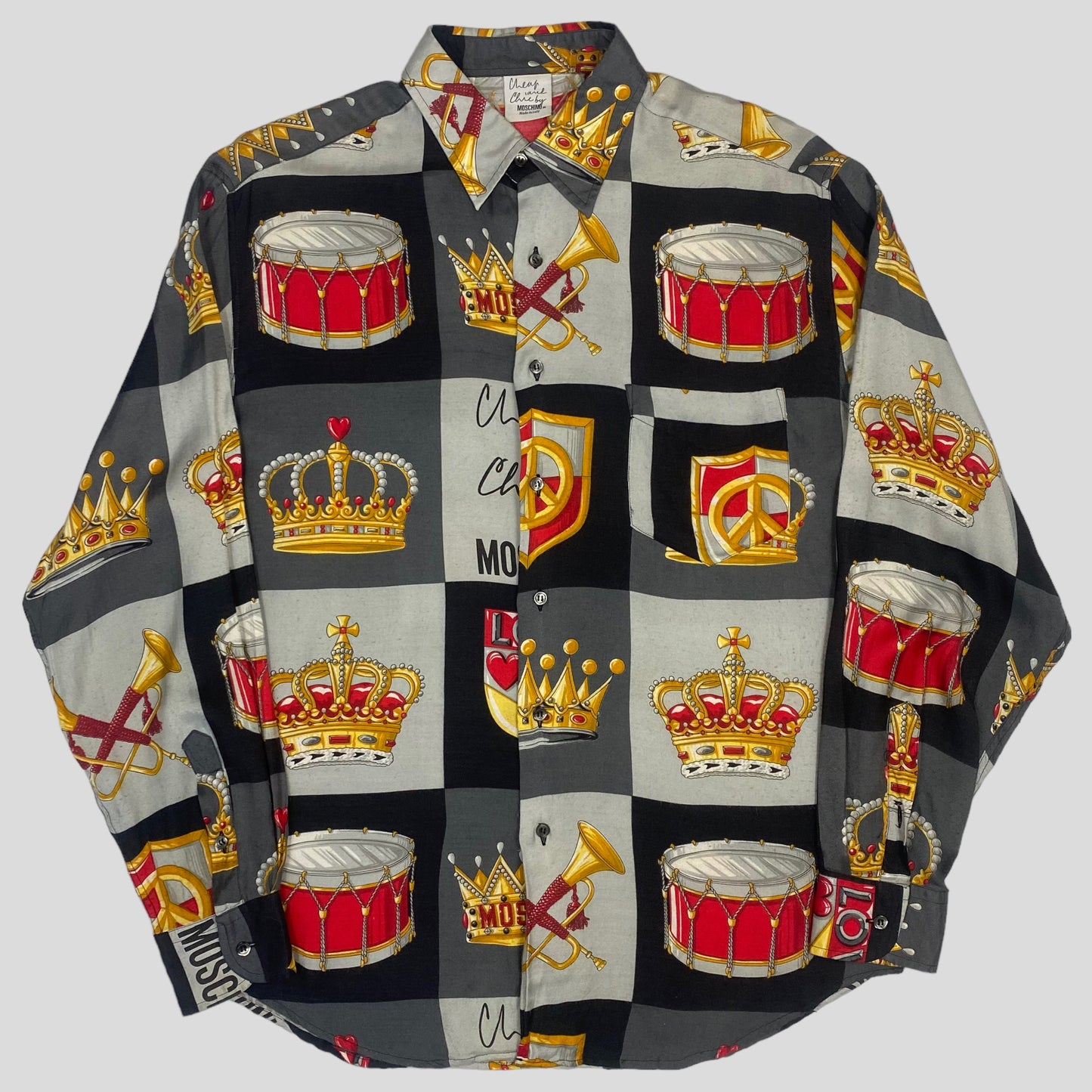 Moschino Cheap and Chic 1996/97 Royalty Print Shirt - M/L