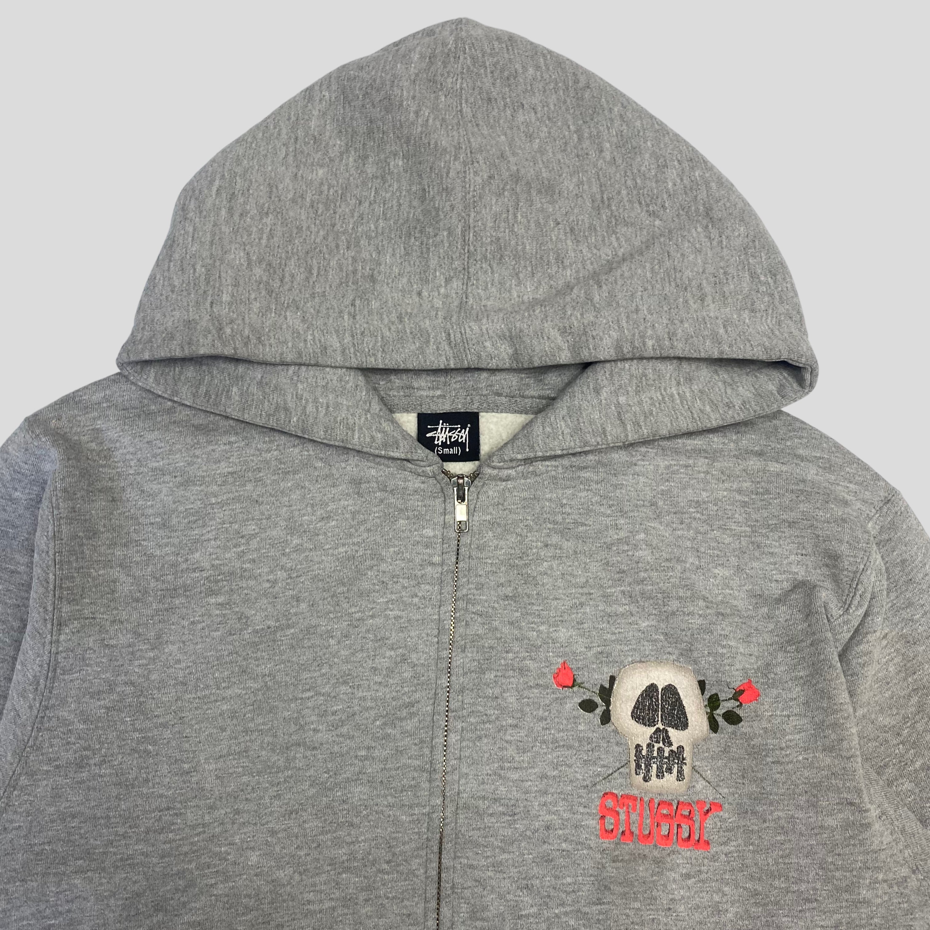 Rose discount skull hoodie