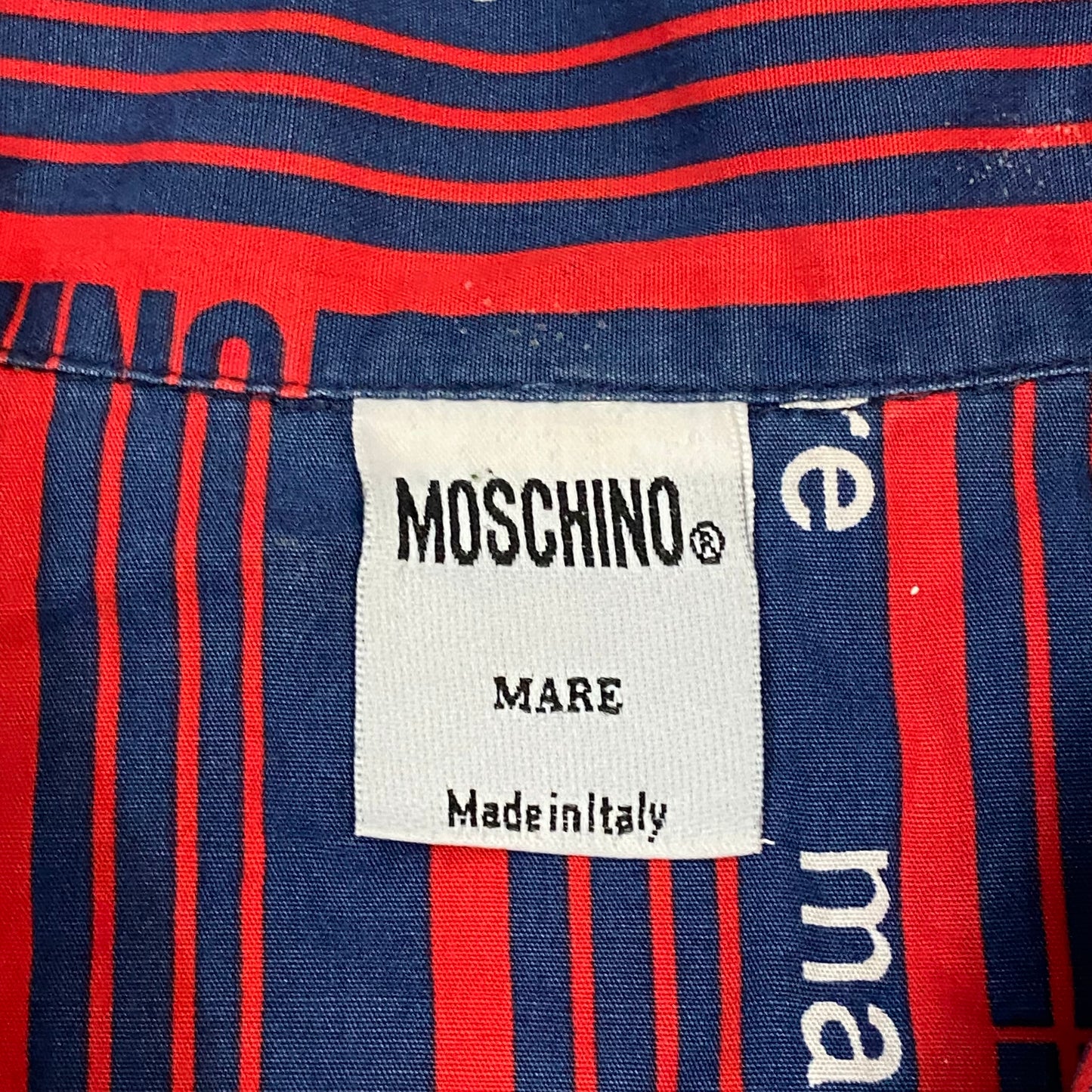 Moschino Mare 1990’s Striped Repeat Shirt - XL