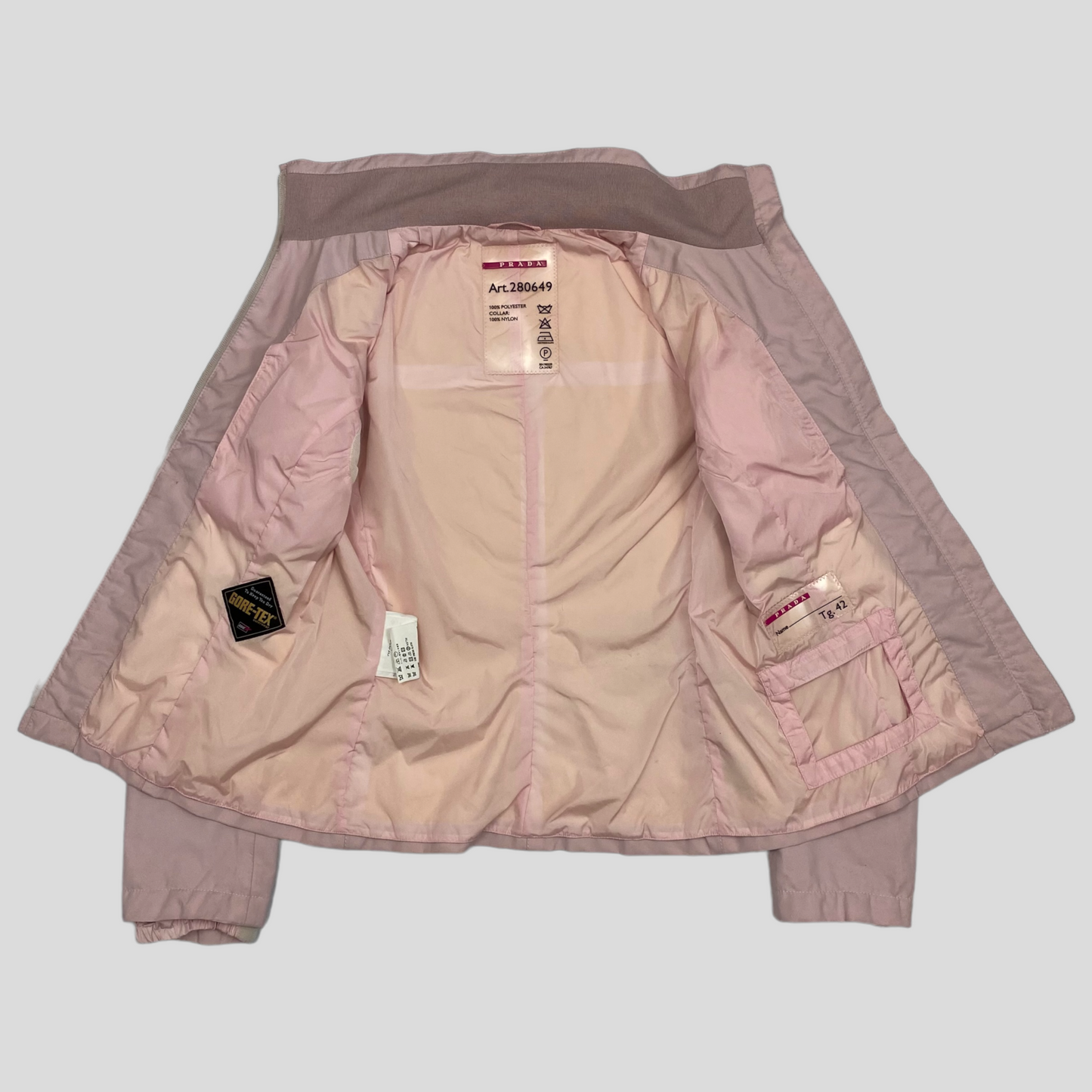 Prada Sport 00’s Dusty Pink Goretex Technical Jacket - IT42