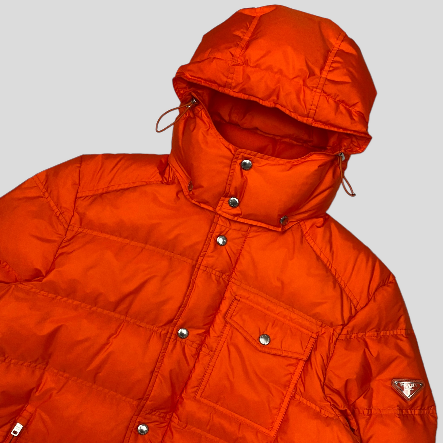 Prada Milano 2020 Orange Nylon Puffer Jacket - IT56 (L/XL)