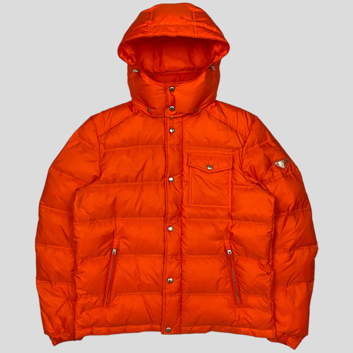 Prada Milano 2020 Orange Nylon Puffer Jacket - IT56 (L/XL)