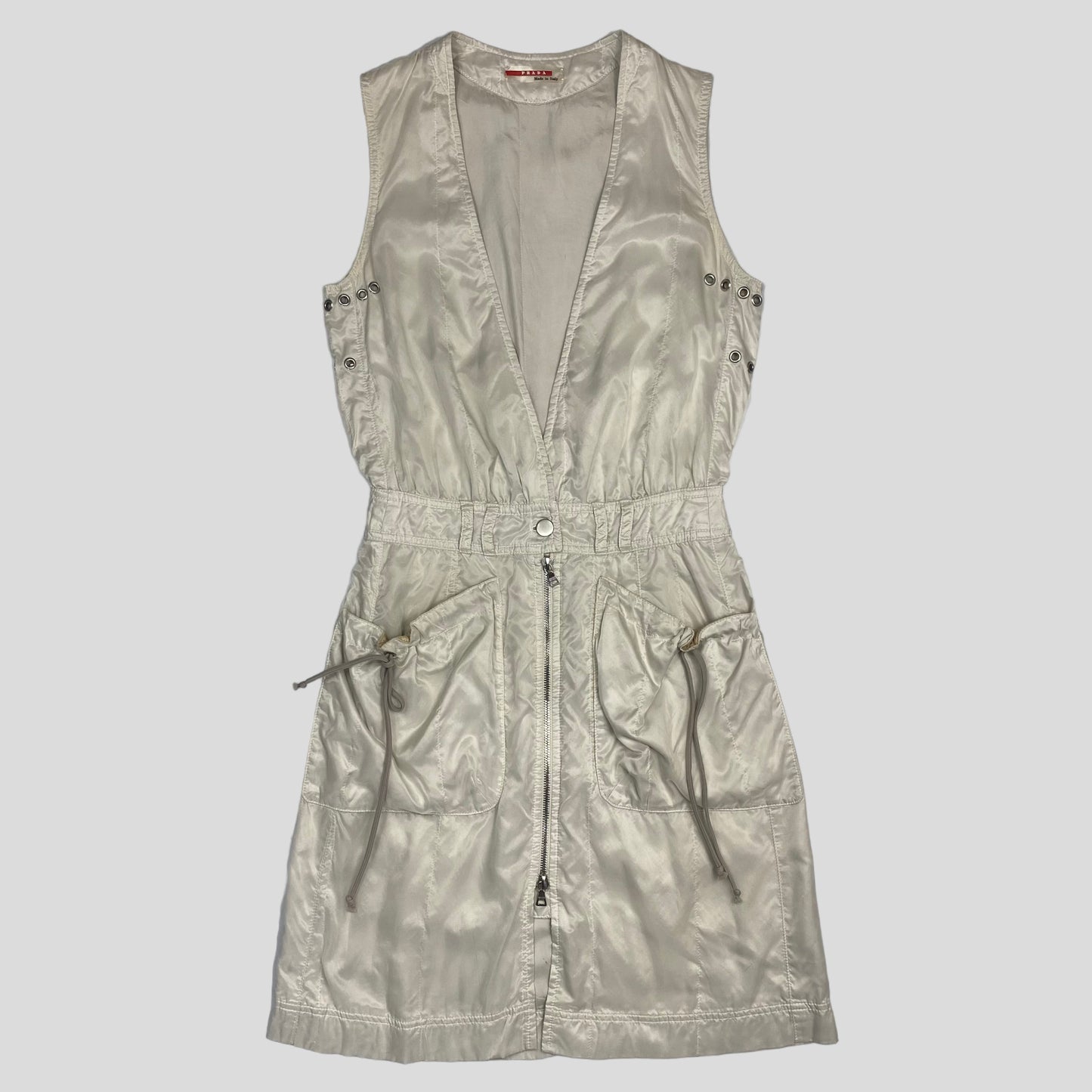 Prada Sport 00’s Nylon Shimmer Cargo Dress - UK6/8