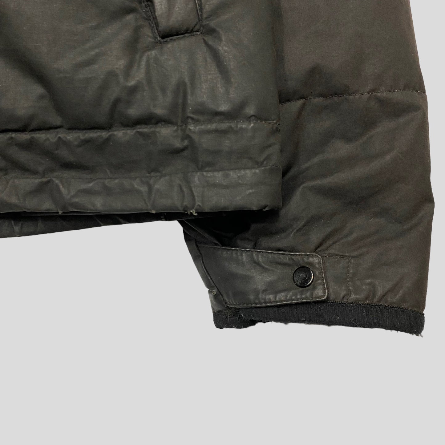 Stone Island AW99 Waxed Cotton Asymmetrical Puffer Jacket - S (M)