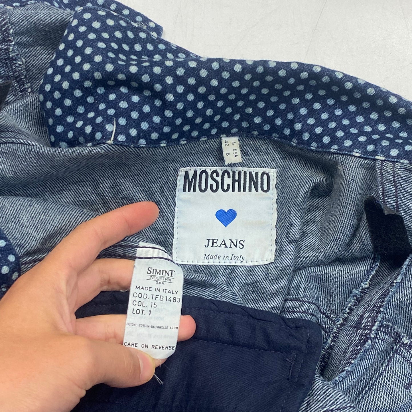 Moschino Jeans 80’s Polkadot Denim Jacket - 10/12