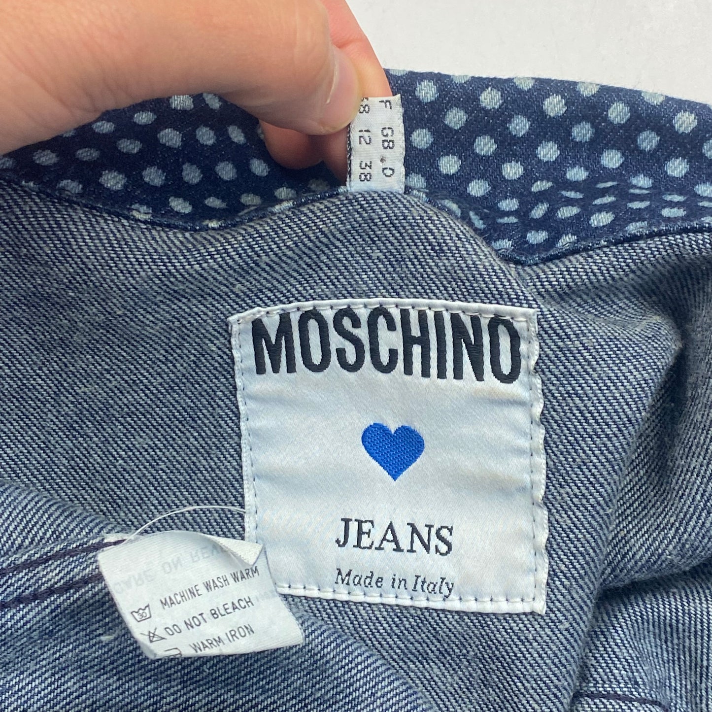 Moschino Jeans 80’s Polkadot Denim Jacket - 10/12