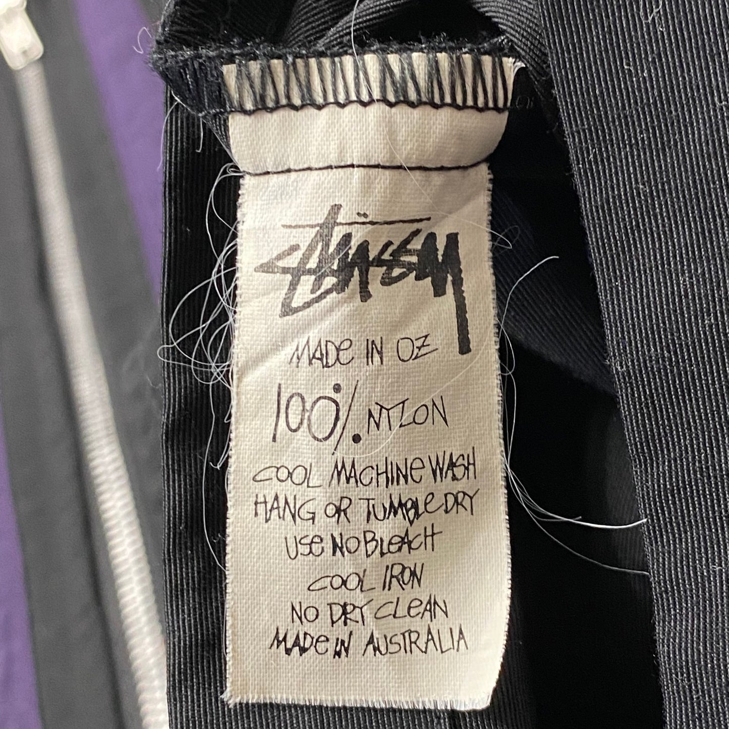 Stussy 1990’s Burly Threads Nylon Harrington Jacket - M (XL)