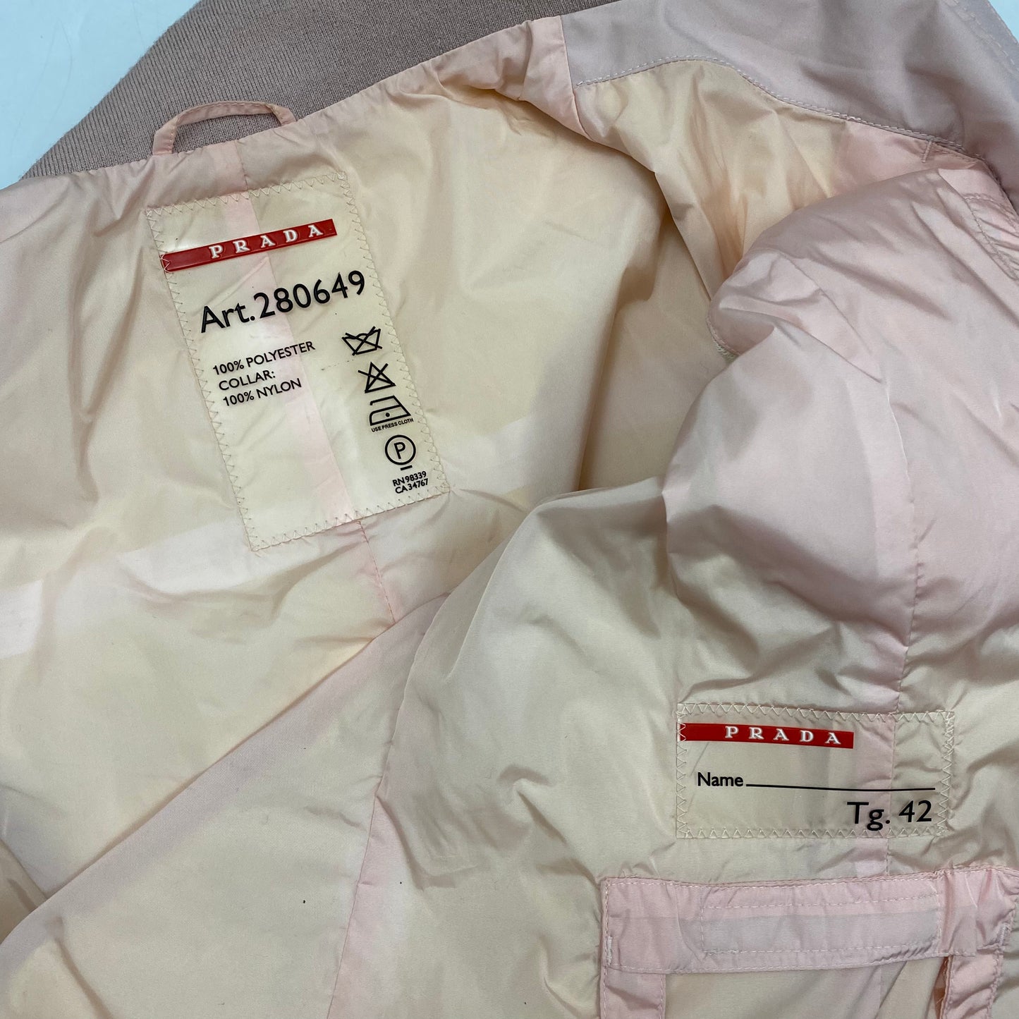 Prada Sport 00’s Dusty Pink Goretex Technical Jacket - IT42